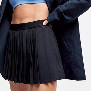 High-Rise Pleated Tennis Skirt 14" - Black